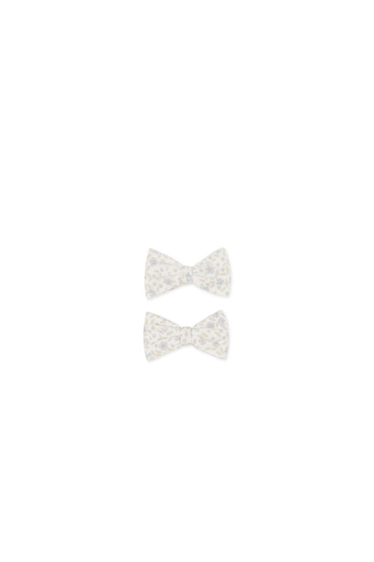 Jamie Kay Organic Cotton Noelle 2pk Bow - Elodie Whisper White