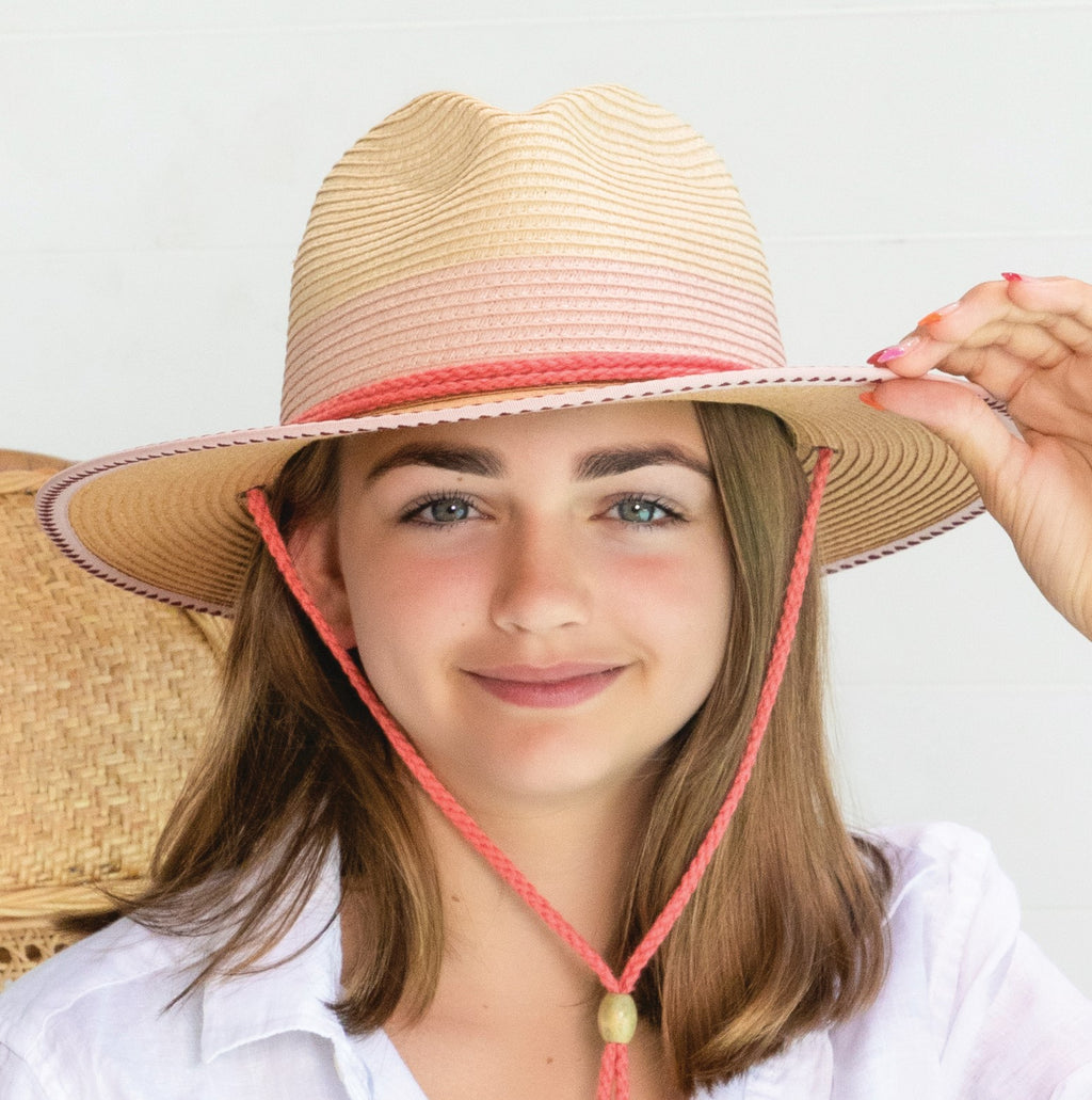 Sundaise Kynra Panama Pink Hat 6-12Yr