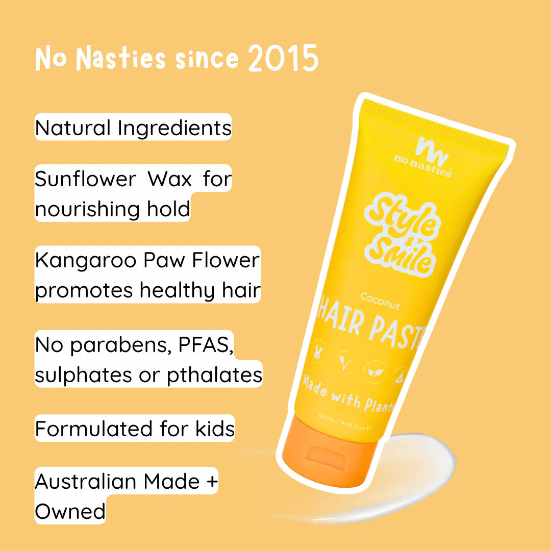 No Nasties Plant Based Hair Paste in Fresh Coconut and Zesty Lime | 125ml