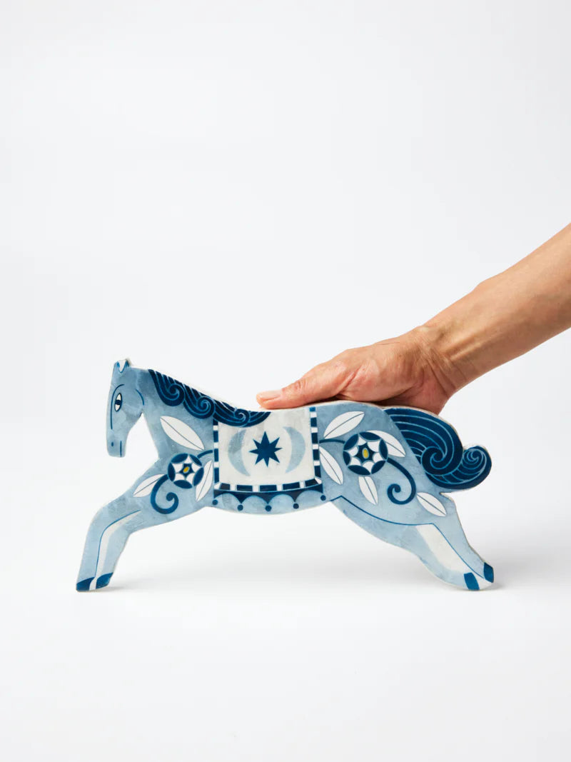 Jones & Co Paloma Wall Art Blue Horse