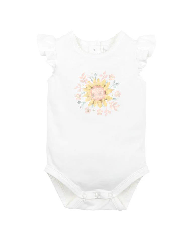 Bebe Abby Sunflower Bodysuit