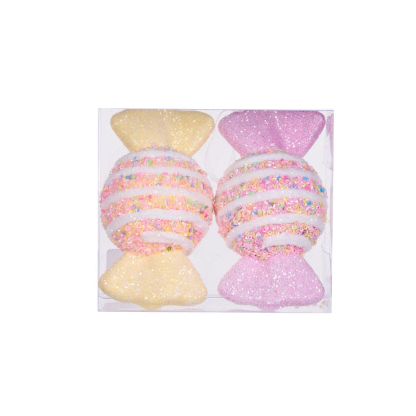 Holly & Ivy 2Pk Pastel Sprinkles Wrapped Lollies