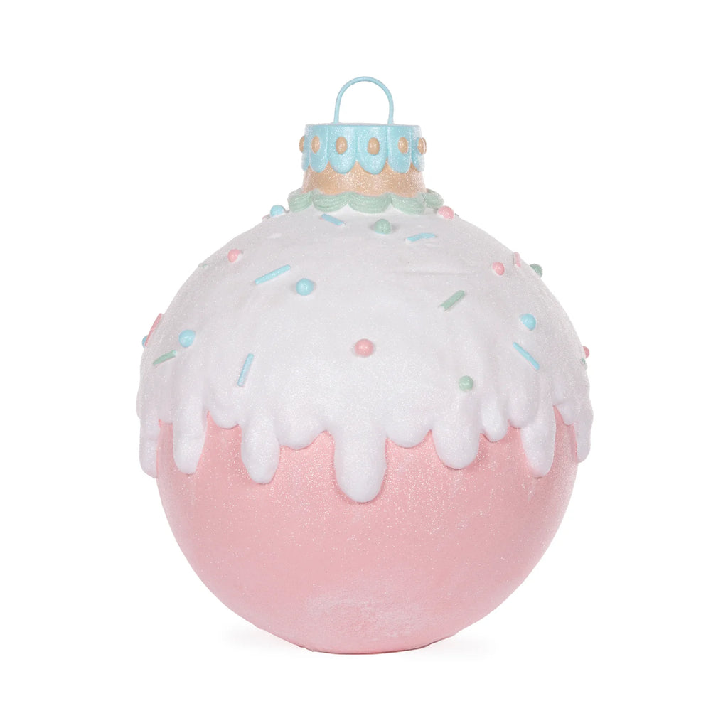Holly & Ivy - Pastel Piped Bauble Decor - Two sizes