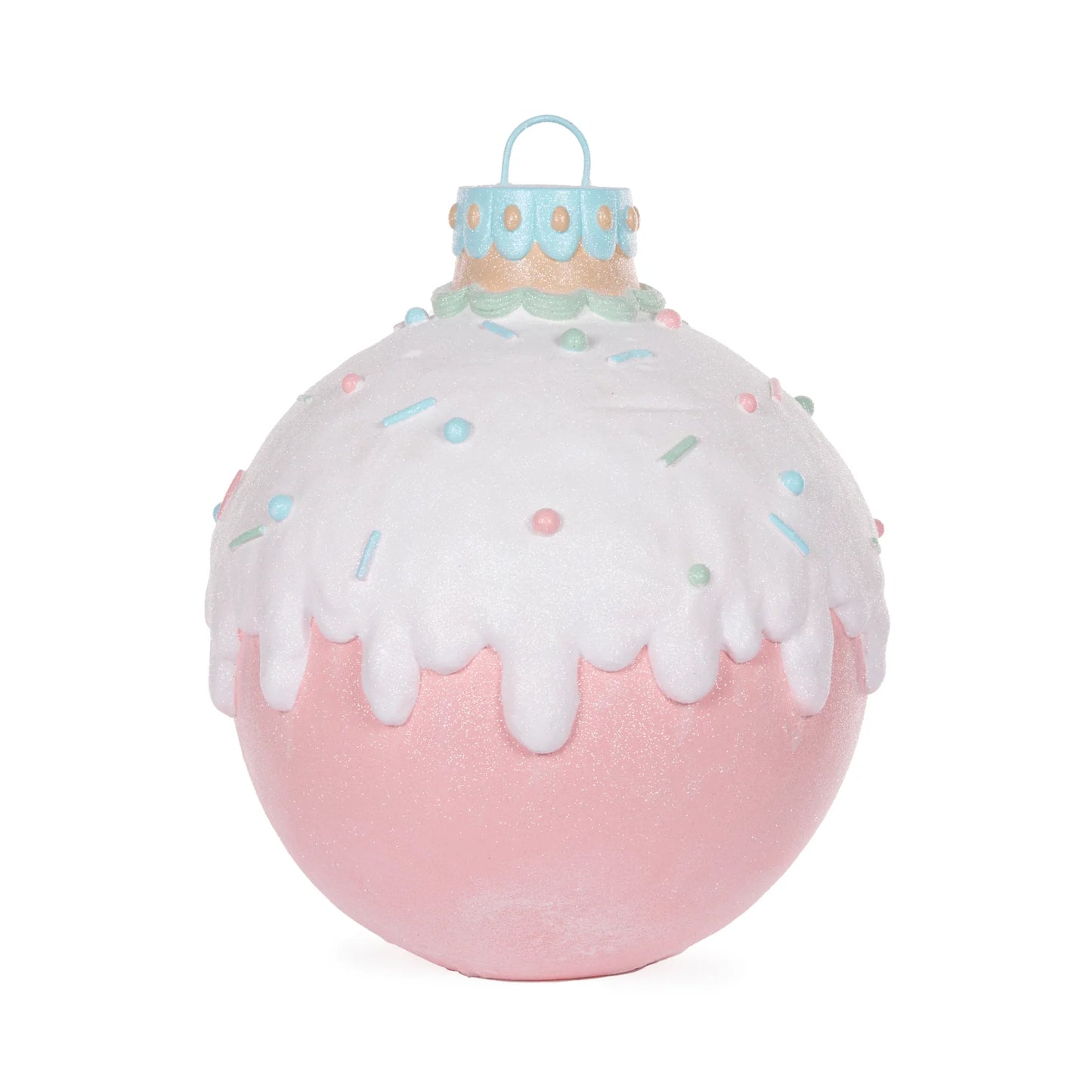 Holly & Ivy - Pastel Piped Bauble Decor - Two sizes