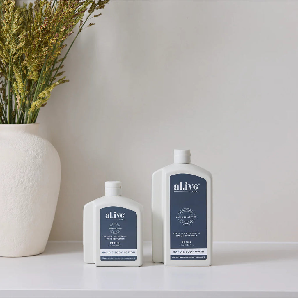 Al.ive Body 1L Wash Refill - Coconut & Wild Orange