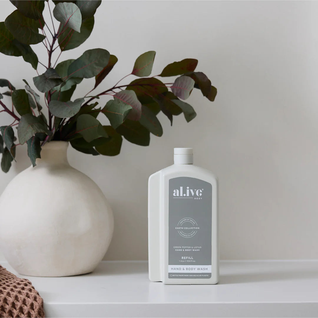 Al.ive Body 1L Wash Refill - Green Pepper & Lotus
