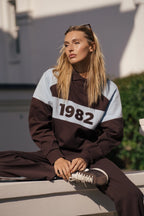 Araminta James 1982 Contrast Knit Sweater Espresso