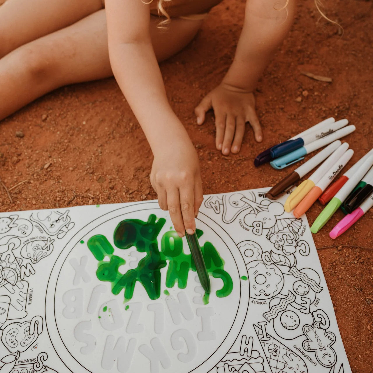 Hey Doodle Alphabet Soup Sensory Colouring & Doodle Mat