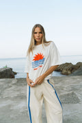 Araminta James Tropiques Oversized Tee Warm White