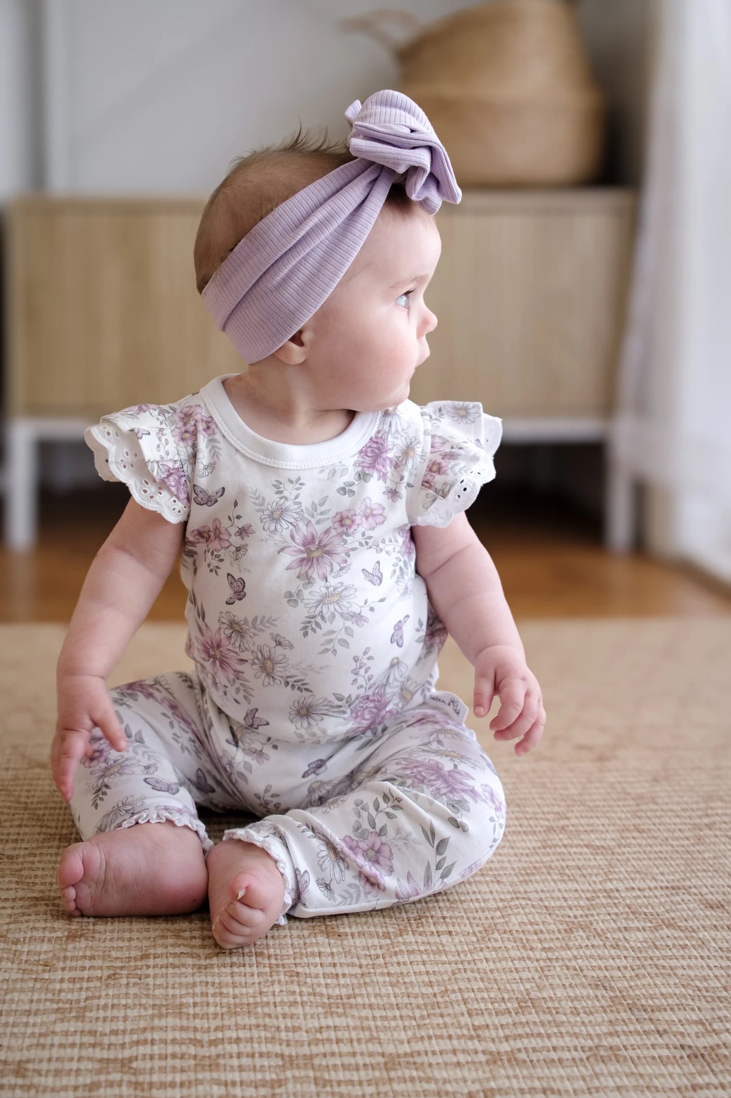 Aster and Oak Daisy Floral AOP Onesie