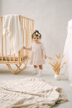 Aster & Oak Oatmeal Pointelle Knit Dress