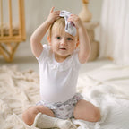 Aster and Oak White Ruffle Puff Onesie