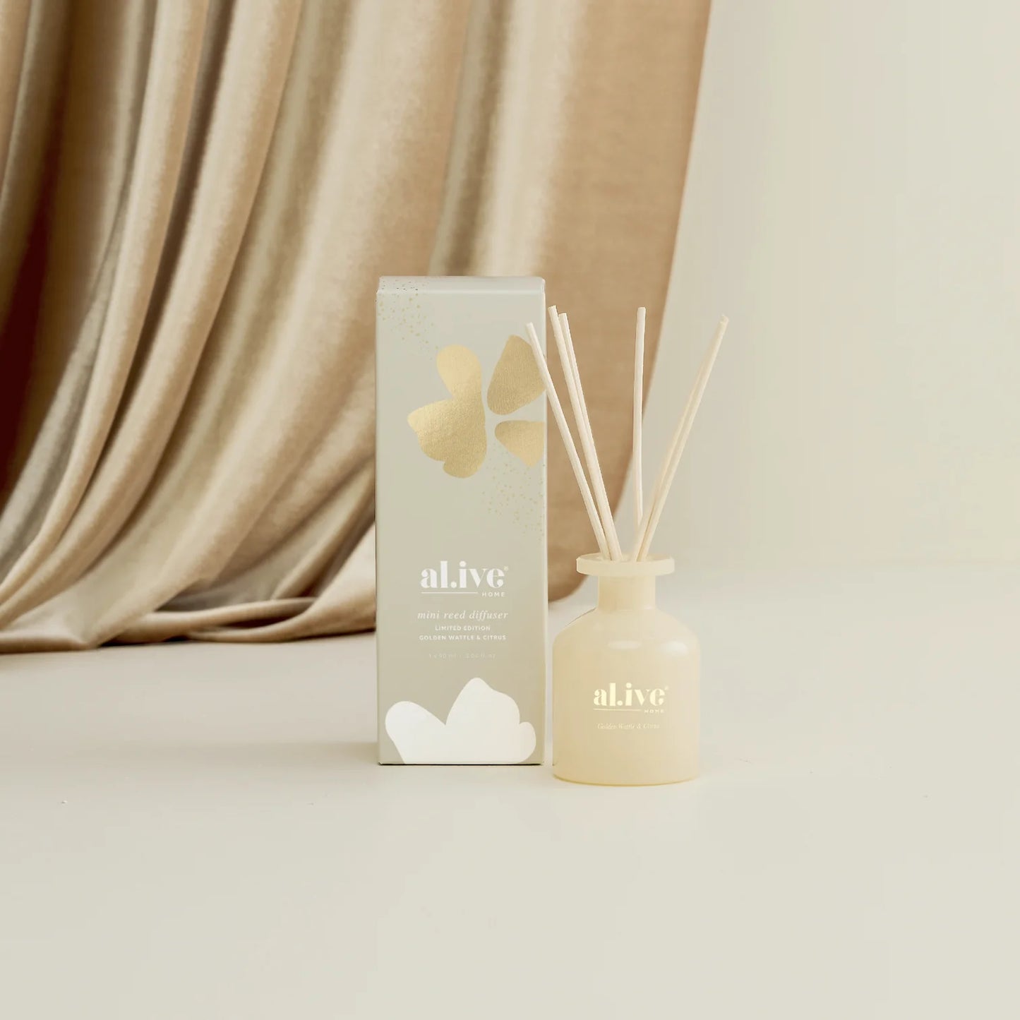 Al.ive - Mini Reed Diffuser - Golden Wattle & Citrus