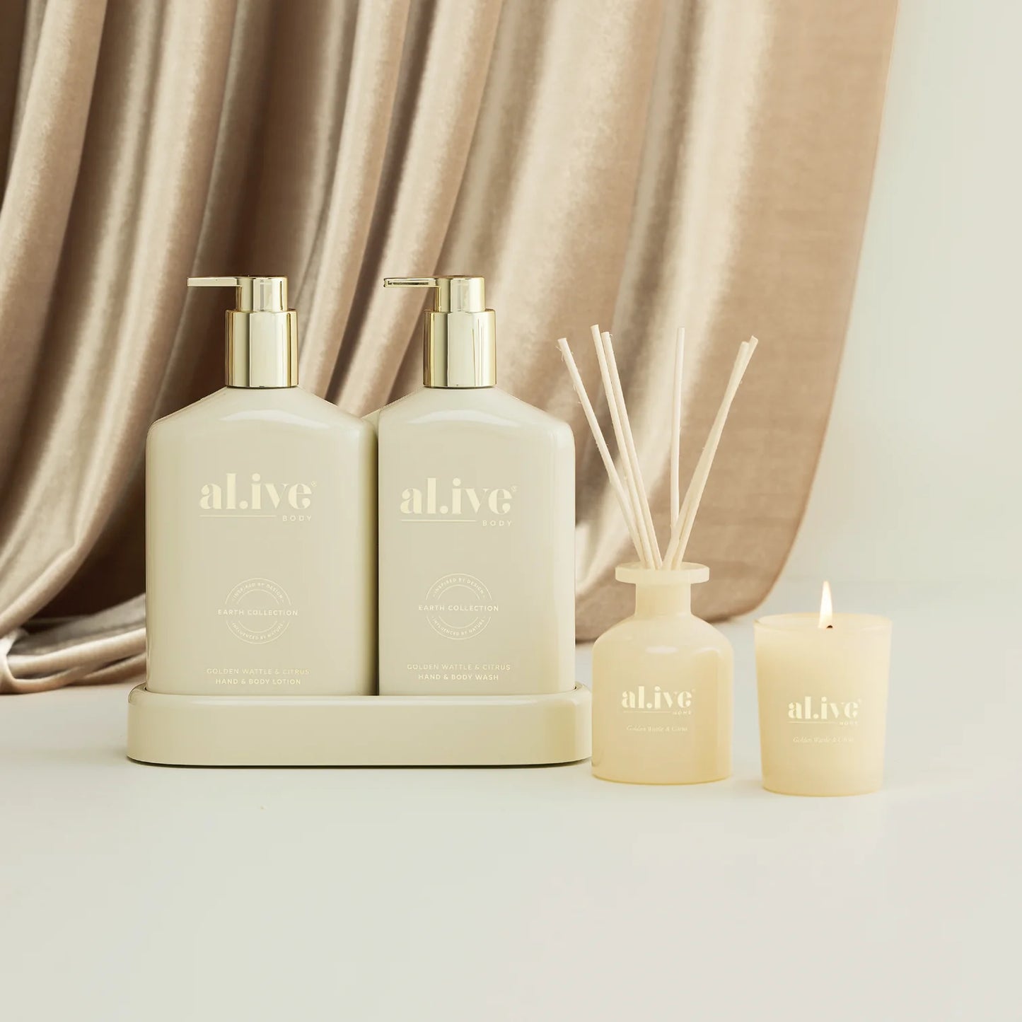 Al.ive - Mini Reed Diffuser - Golden Wattle & Citrus