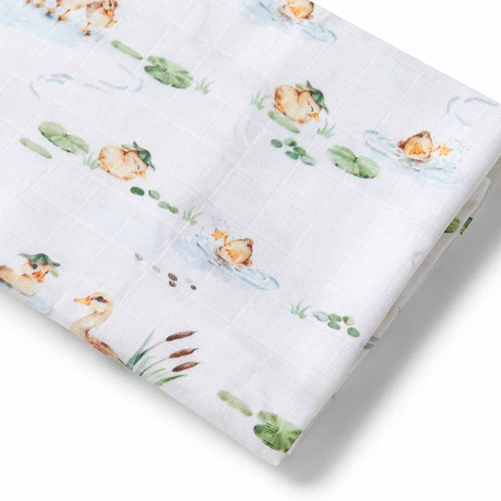 Snuggle Hunny Duck Pond Organic Muslin Wrap