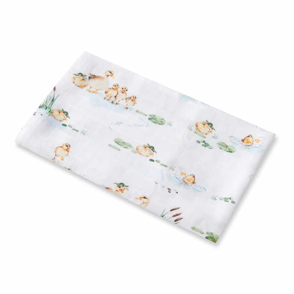 Snuggle Hunny Duck Pond Organic Muslin Wrap
