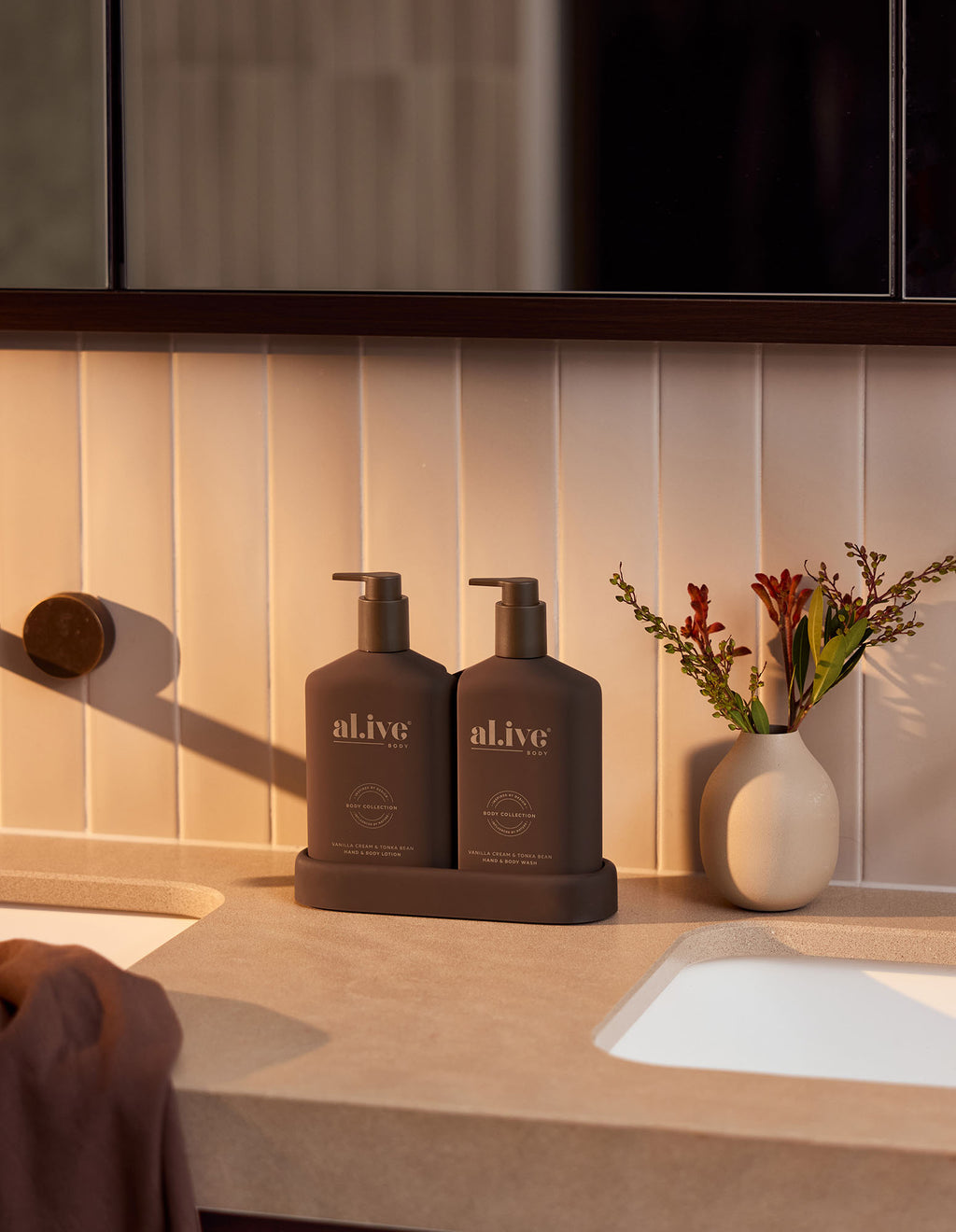 Al.ive Body Transformative Vanilla Cream & Tonka Bean Wash & Lotion Duo