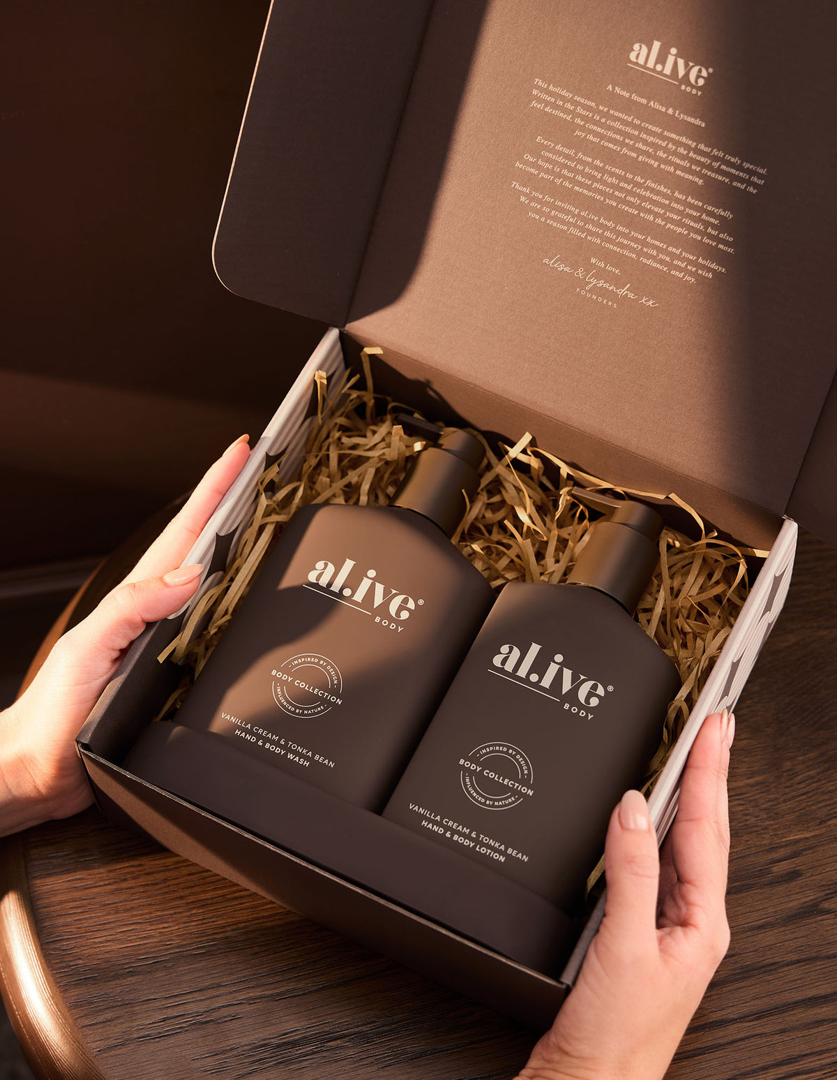 Al.ive Body Transformative Vanilla Cream & Tonka Bean Wash & Lotion Duo