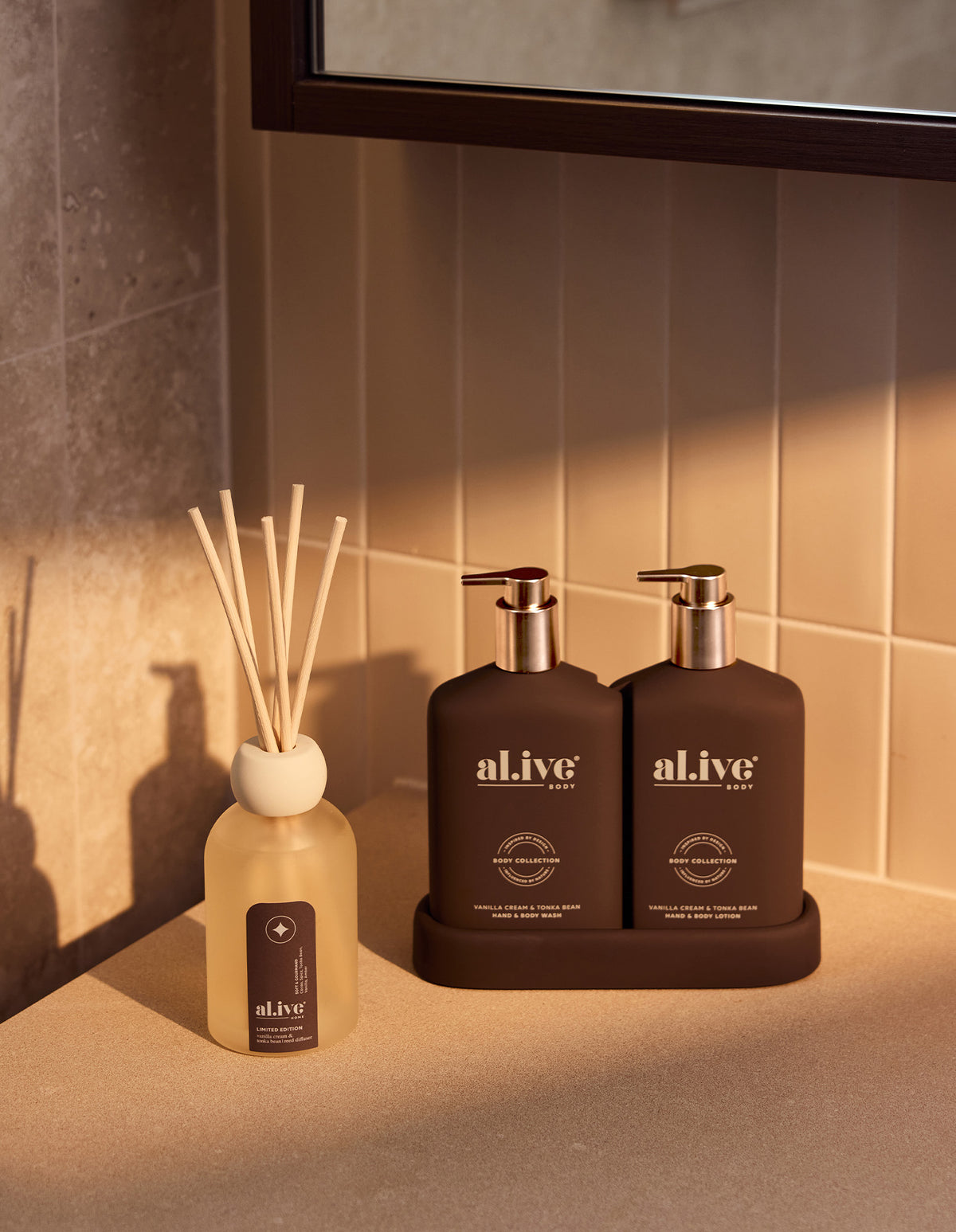 Al.ive Body Transformative Vanilla Cream & Tonka Bean Wash & Lotion Duo