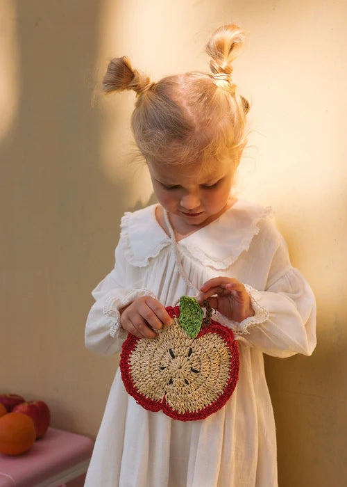 Acorn Apple Straw Bag