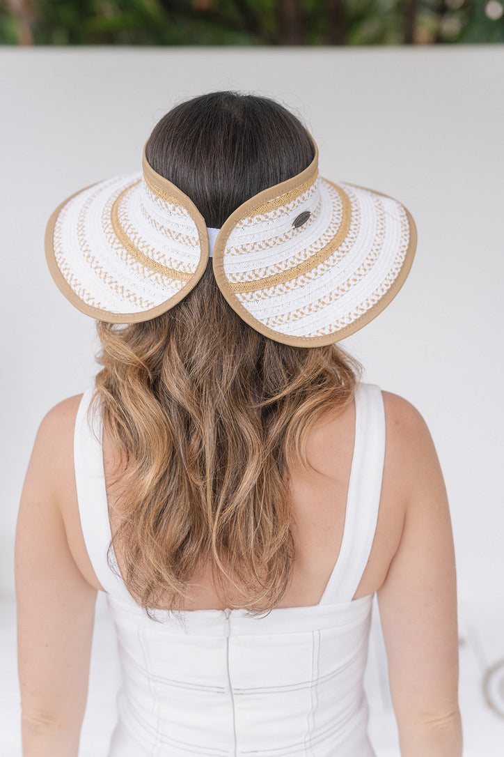 Sundaíse Brooke Roll Up Visor White