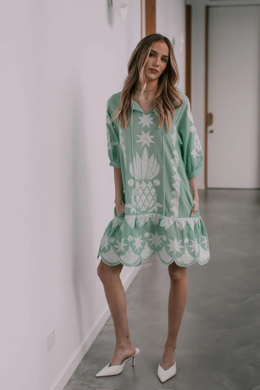 Joop & Gypsy Le Marias Short Dress- Green