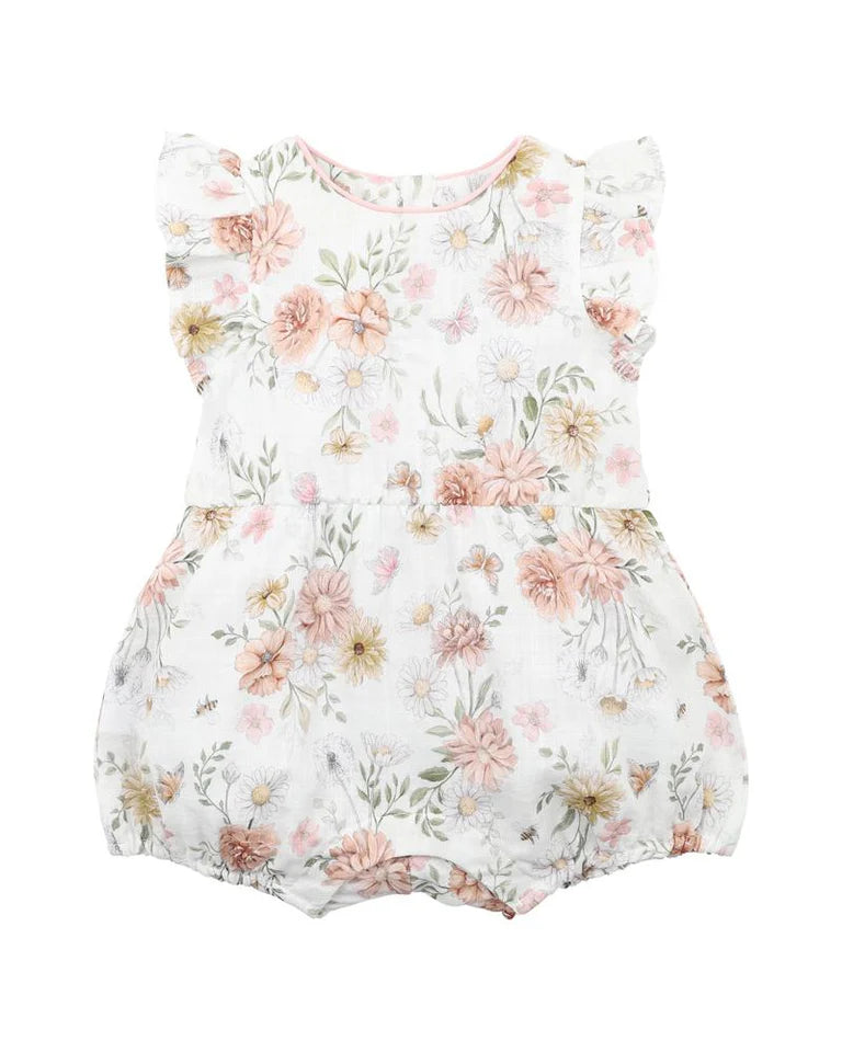 Bebe Lara Print Romper