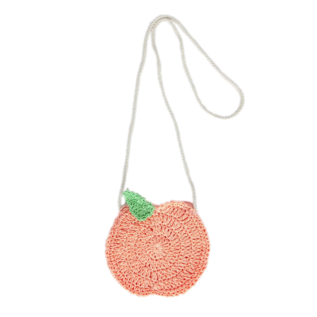 Acorn Peach Straw Bag