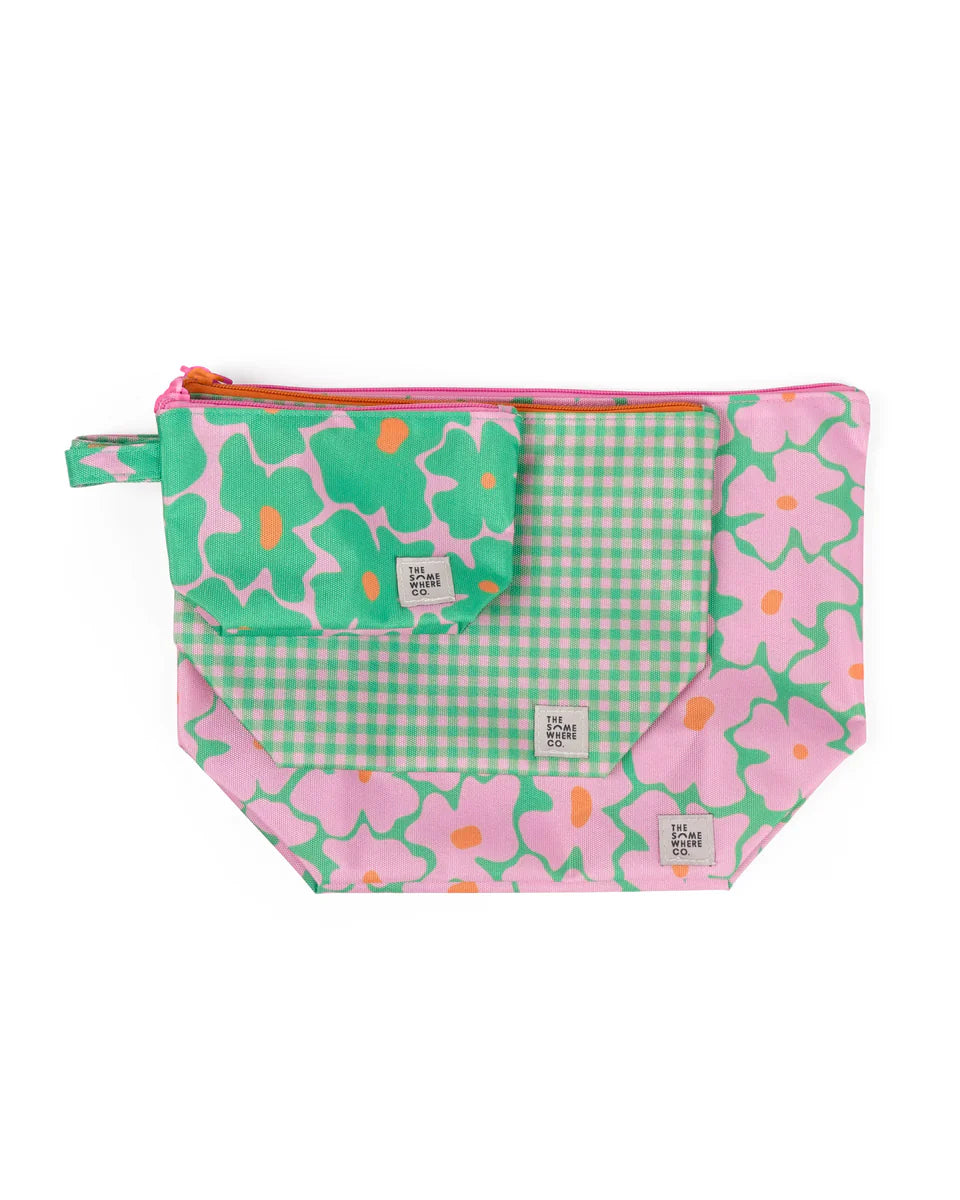 The Somewhere Co. Blossom Handy Pouch Set of 3