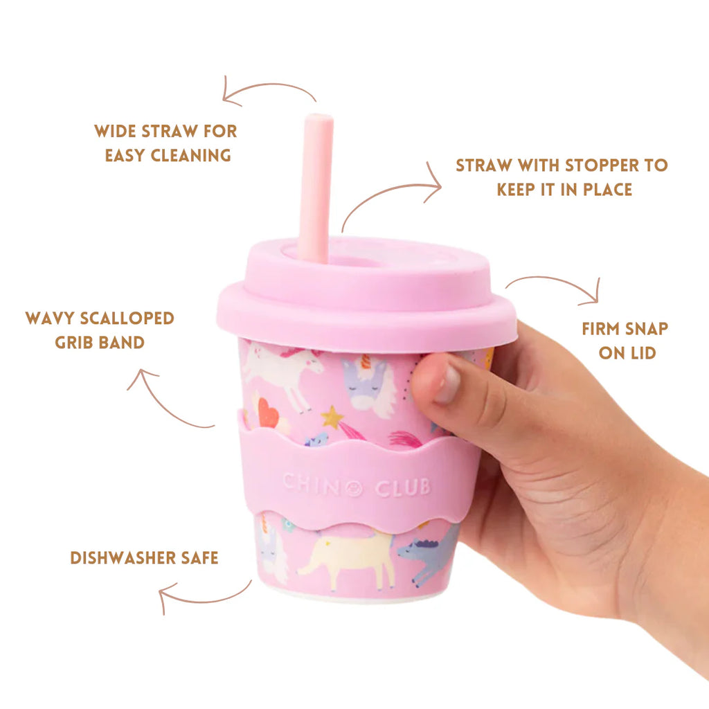 Chino Club Pink Unicorn Babychino Cup (4oz)