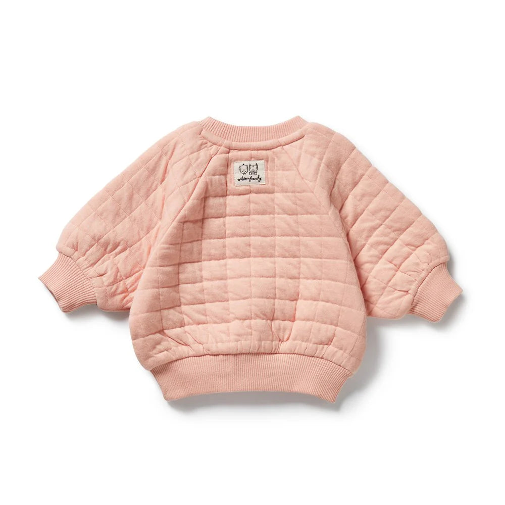 Wilson & Frenchy Pretty Pink Organic Quilted Sweat