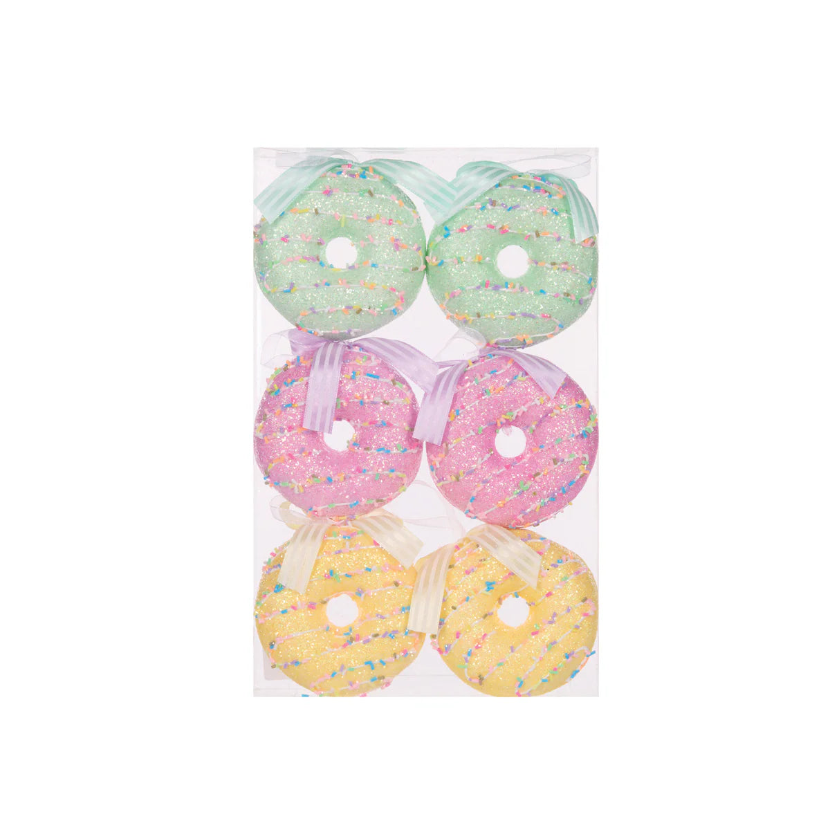 Holly & Ivy 6PK PASTEL HANGING DONUTS