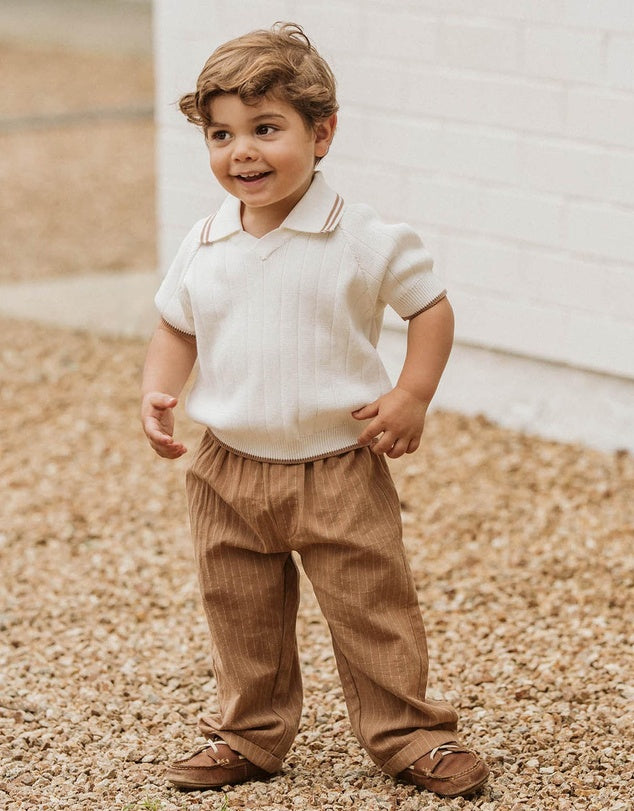Bebe Evan Short Sleeve Collard Jumper