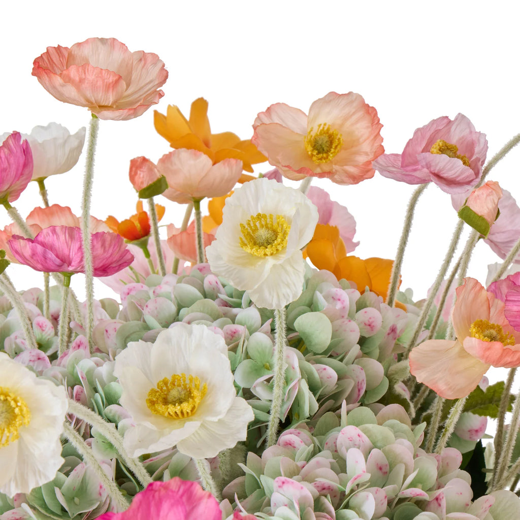 Rogue Home Poppy Hydrangea Mix Miller Bowl Multi Coloured