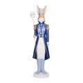 Holly & Ivy Blue Regal Rabbit Nutcracker With Staff
