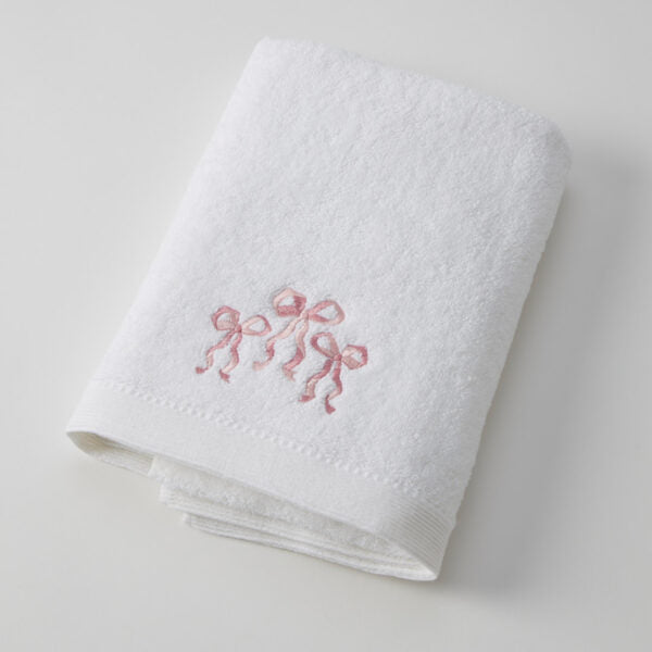 Jiggle & Giggle Bows Love Bath Towel & Face Washer in Organza Bag