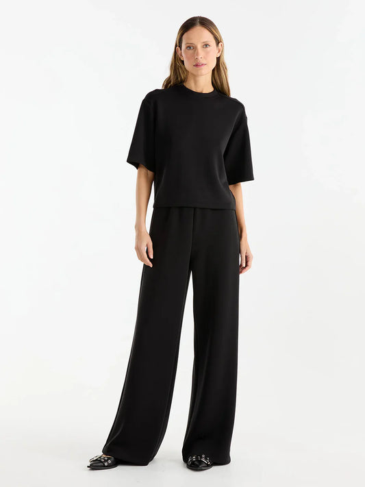 Ena Pelly Alessa Relaxed Soft Jersey Pant - Black