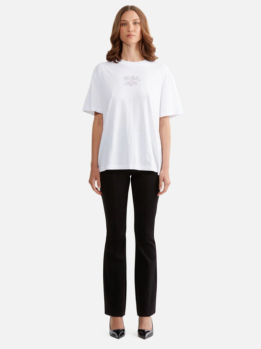 Ena Pelly Luna Oversized Tee Racer || Bright White