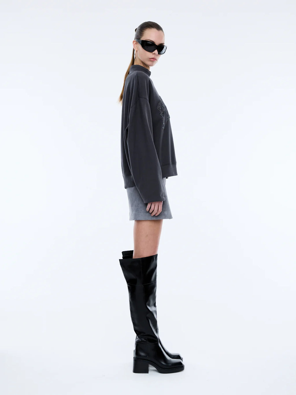 Ena Pelly Glitter Collegiate Sweatshirt