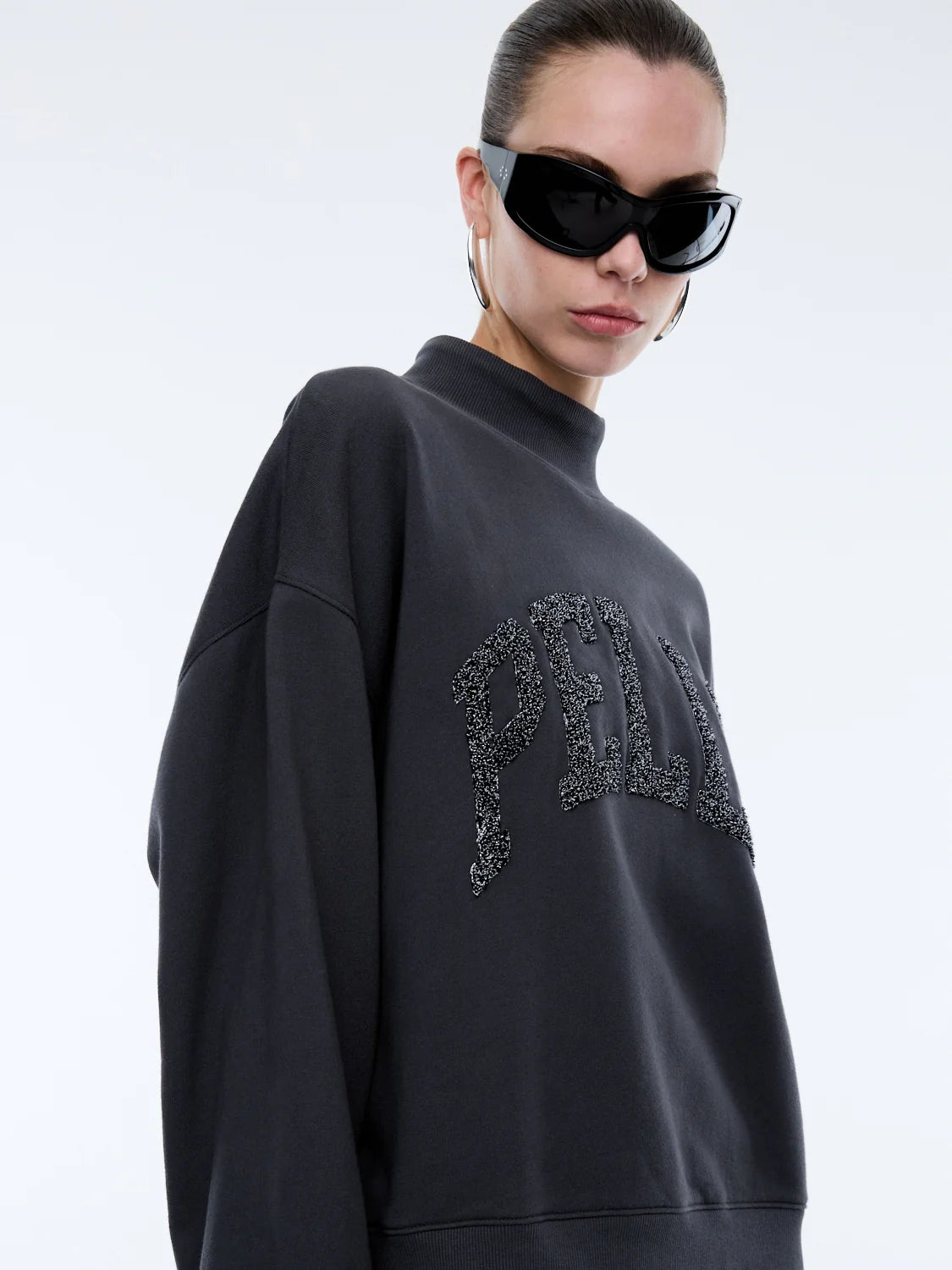 Ena Pelly Glitter Collegiate Sweatshirt