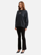 Ena Pelly Lilly Oversized Sweater Racer || Vintage Black