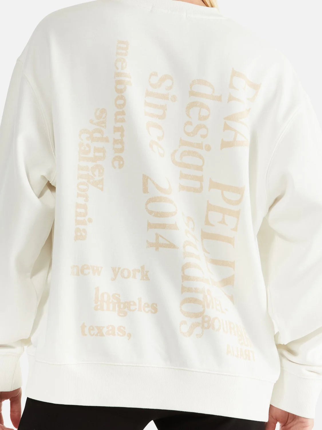 Ena Pelly City Logo Sweatshirt - Vintage White