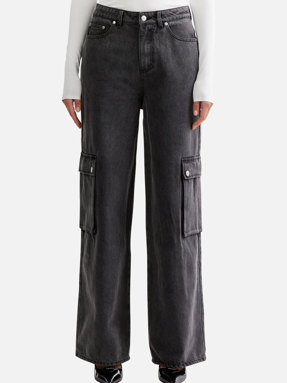 Ena Pelly Nova Demin Cargo Pant || Charcoal