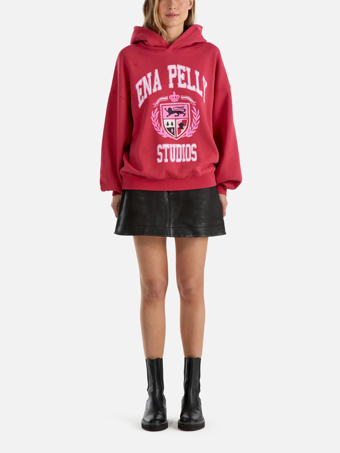 Ena Pelly Brooke Oversized Hoodie DIY Studios Poppy Red