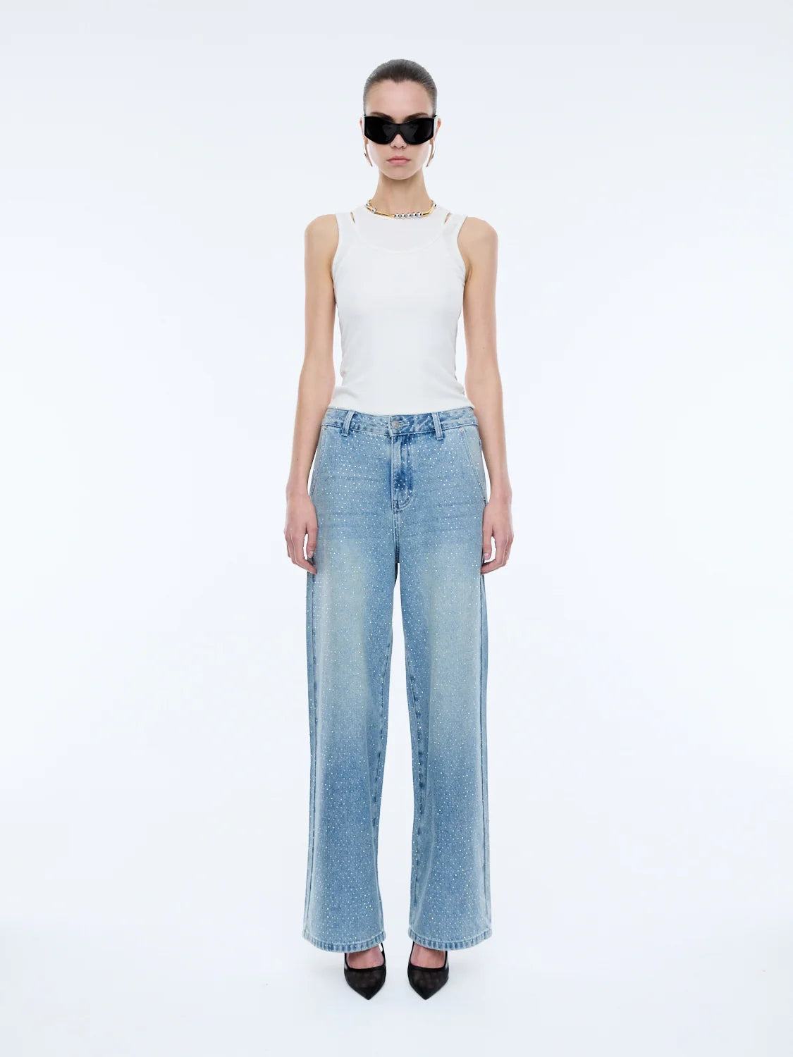Ena Pelly Niki Embellished Denim Jean