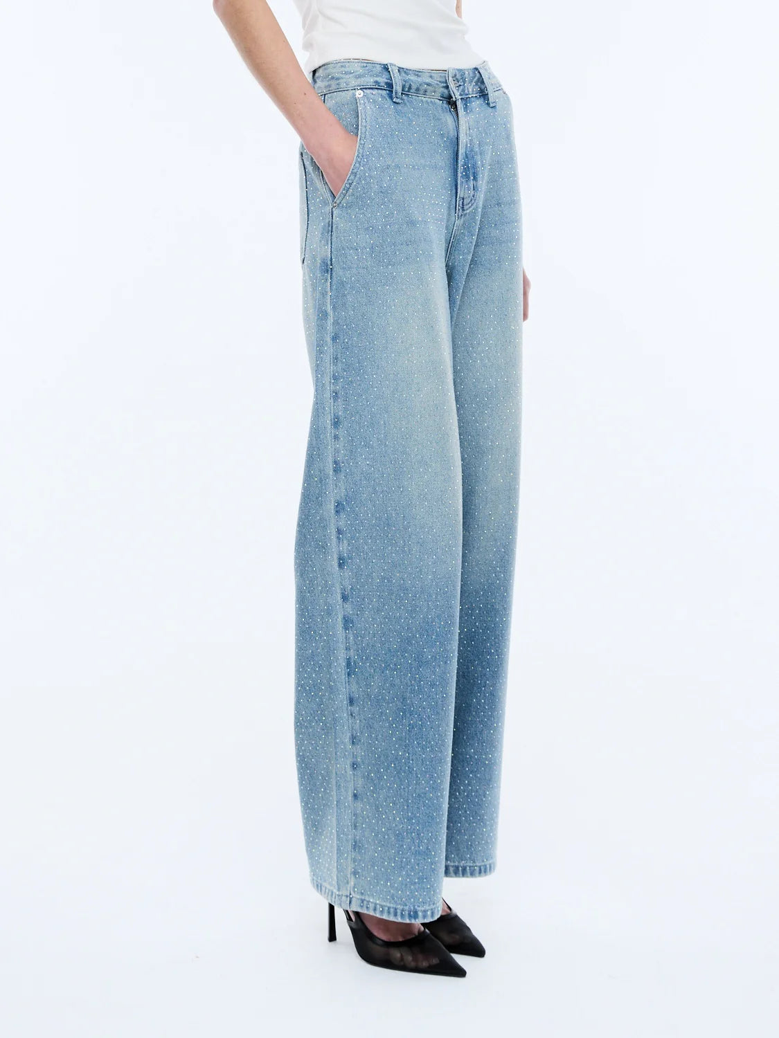 Ena Pelly Niki Embellished Denim Jean