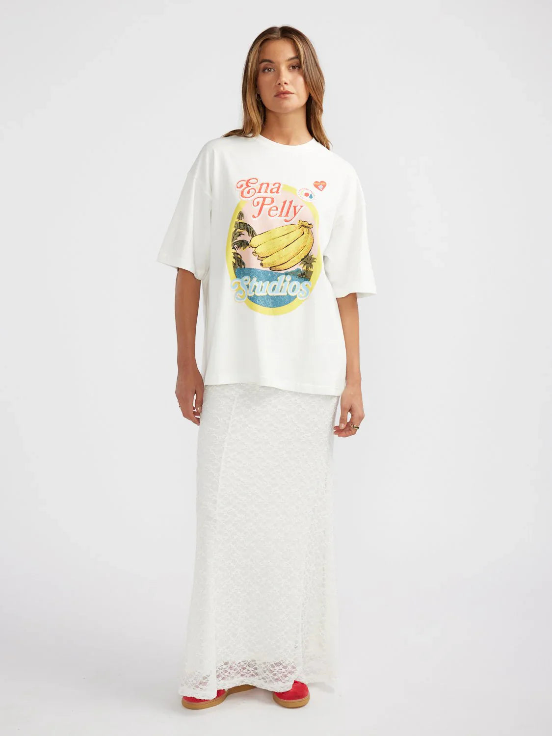 Ena Pelly Banana Tee - Vintage White