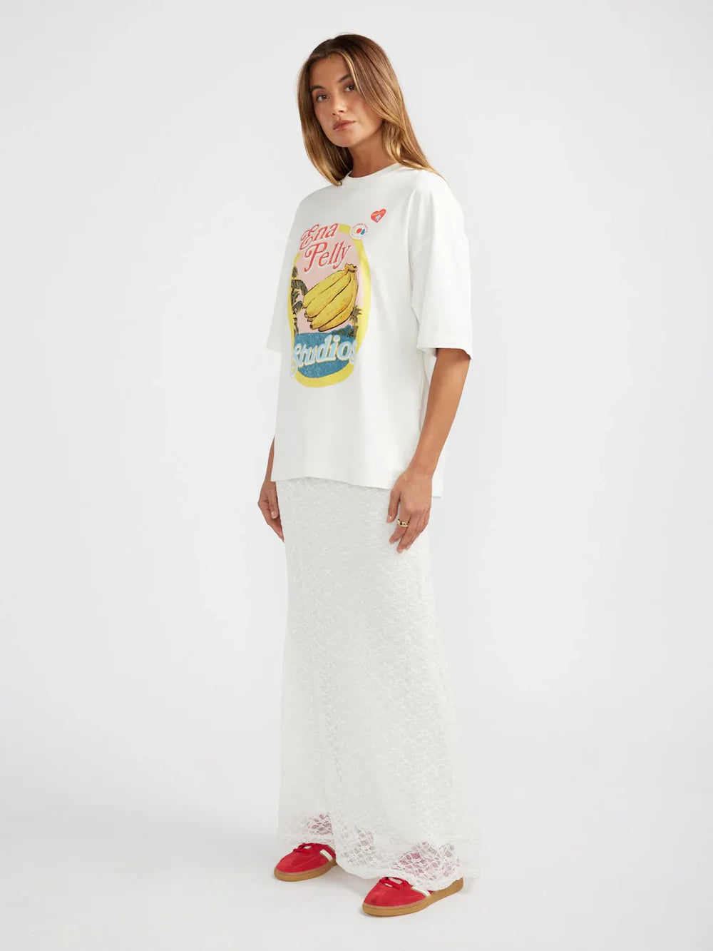 Ena Pelly Banana Tee - Vintage White