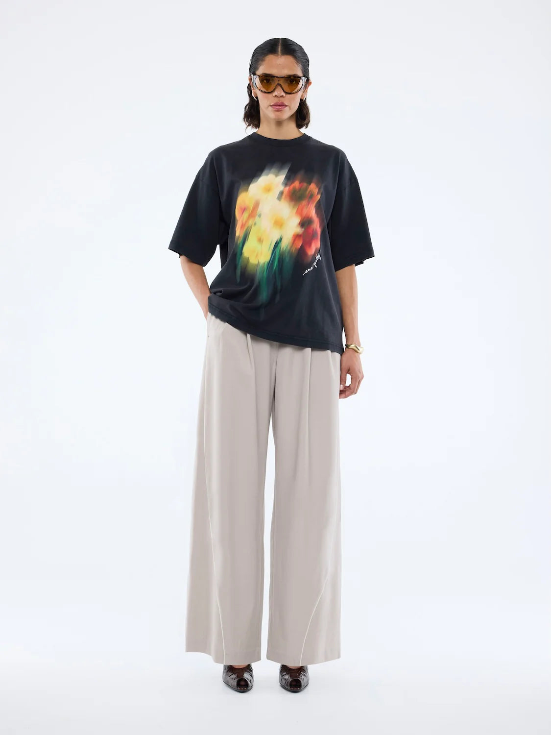 Ena Pelly Blurred Sunflowers Tee