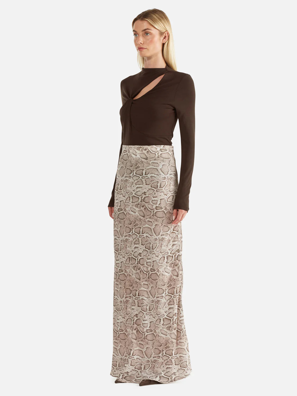 Ena Pelly Sadie Maxi Skirt - Snake Skin